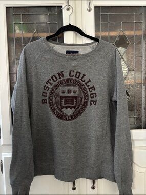 Jansport Gray Crewneck Sweatshirt with Maroon Print